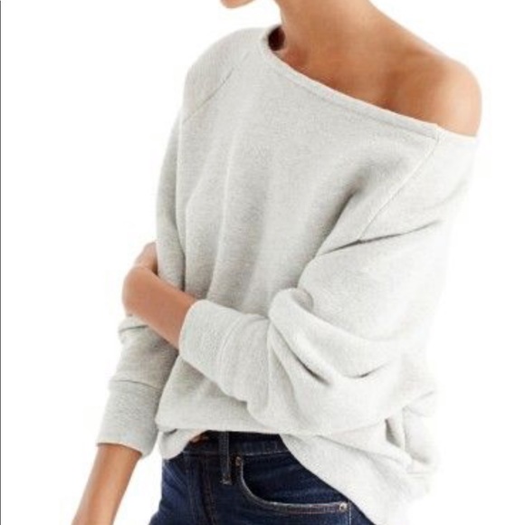 J Crew Off The Shoulder Sweatshirt 